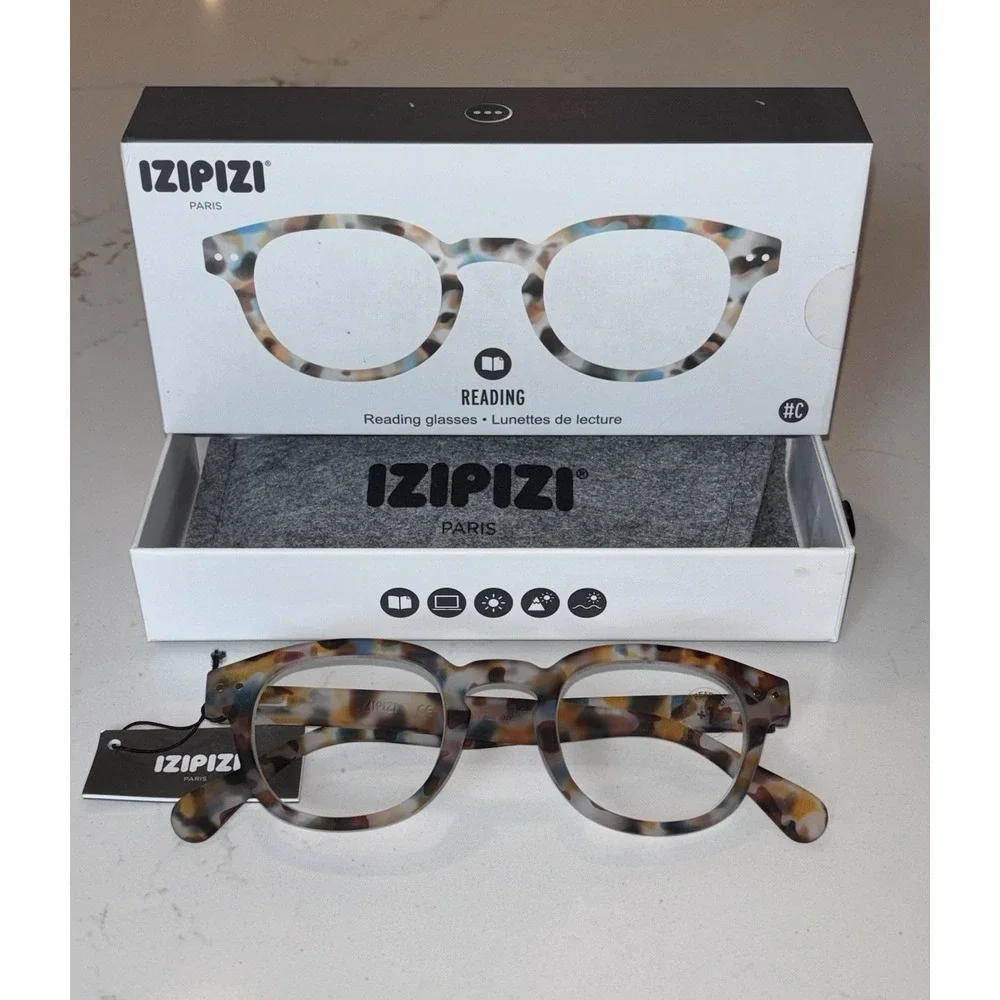 Izipizi Blue Tortoise Occhiali Da Lettura Reading Glasses #C 1.0 NIB